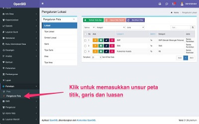 Pengaturan Peta di Opensid